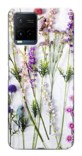 Силиконовый чехол с изображением "Фон полевых цветов" для Vivo Y21 / Y21s