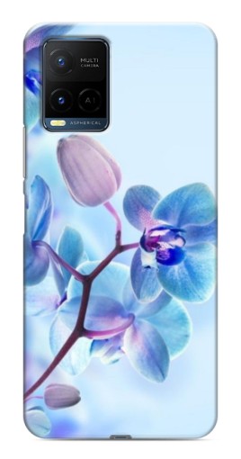 Чехол с принтом "Голубые орхидеи" для Vivo Y21 / Y21s