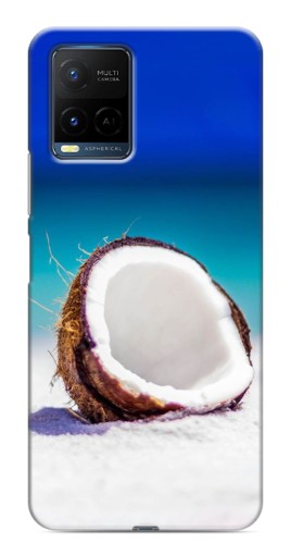 Чехол с печатью "Кокос на пляже" для Vivo Y21 / Y21s