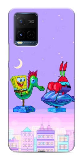 Силиконовый чехол с изображением "Крабс и Спанч Боб" для Vivo Y21 / Y21s