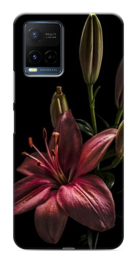 Чехол с печатью "Красная лилия " для Vivo Y21 / Y21s