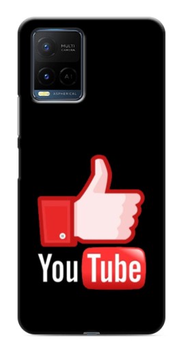 Силиконовый чехол с изображением "Лайк YouTube" для Vivo Y21 / Y21s