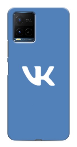 Силиконовый чехол с изображением "Лого ВК" для Vivo Y21 / Y21s
