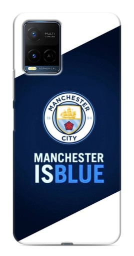 Силиконовый чехол с изображением "Manchester is Blue" для Vivo Y21 / Y21s