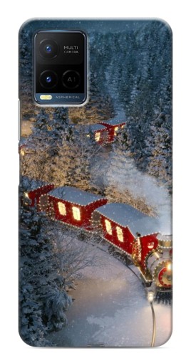 Силиконовый чехол с изображением "Новогодний поезд" для Vivo Y21 / Y21s