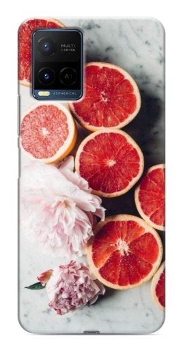 Чехол с картинкой "Половинки грейпфрутов" для Vivo Y21 / Y21s