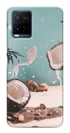 Чехол с печатью "Половинки кокоса" для Vivo Y21 / Y21s