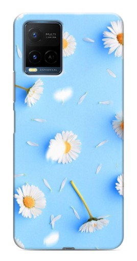 Чехол с печатью "Ромашковый фон" для Vivo Y21 / Y21s