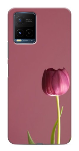 Силиконовый чехол с изображением "Розовый тюльпан" для Vivo Y21 / Y21s