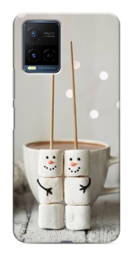 Чехол с принтом "Снеговики из зефира" для Vivo Y21 / Y21s