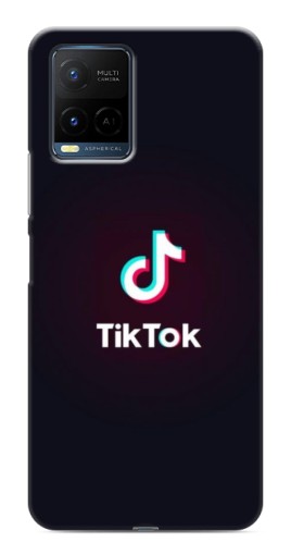 Силиконовый чехол с изображением "TikTok темный" для Vivo Y21 / Y21s