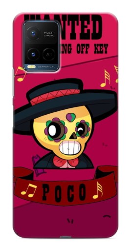 Силиконовый чехол с изображением "WANTED POCO" для Vivo Y21 / Y21s