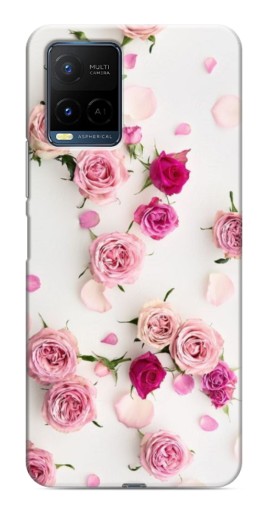 Силиконовый чехол с изображением "Яркие розы" для Vivo Y21 / Y21s