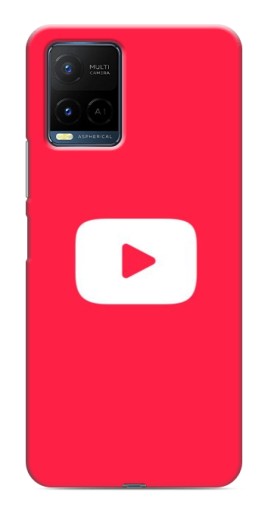 Чехол с картинкой "YouTube Кнопка" для Vivo Y21 / Y21s