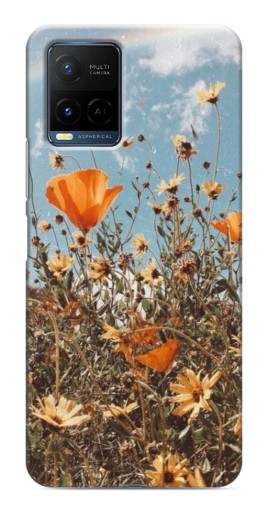 Силиконовый чехол с изображением "Желтые цветы" для Vivo Y21 / Y21s