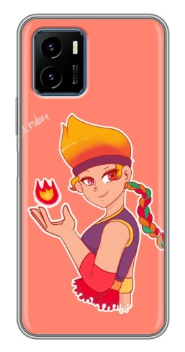 Силиконовый чехол с изображением "Amber с огоньком" для Vivo Y15s