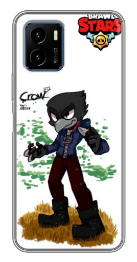 Силиконовый чехол с изображением "Crow" для Vivo Y15s