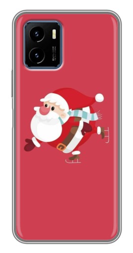 Силиконовый чехол с изображением "Дед Мороз на коньках" для Vivo Y15s