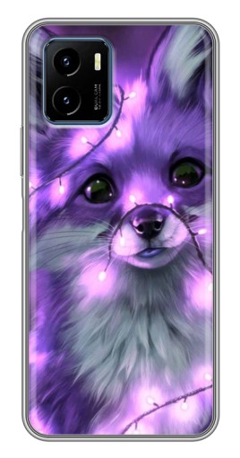 Чехол с печатью "Лисенок фиолетовый" для Vivo Y15s