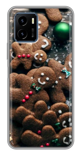 Чехол с печатью "Новогодние человечки" для Vivo Y15s