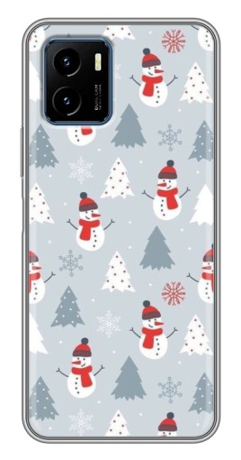 Чехол с принтом "Новогодний фон" для Vivo Y15s