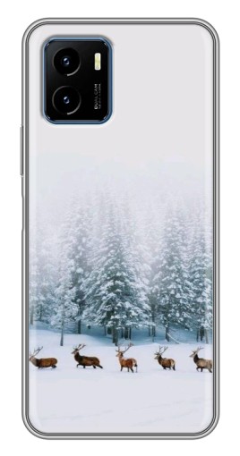 Силиконовый чехол с изображением "Олени в лесу" для Vivo Y15s