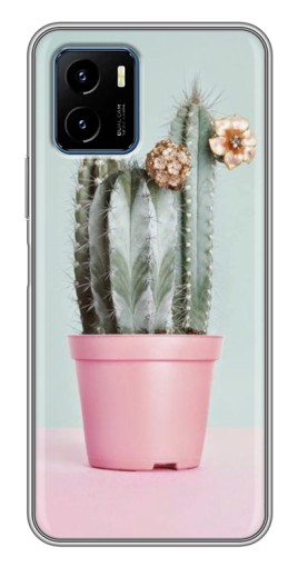 Чехол с печатью "Цветущий кактус" для Vivo Y15s