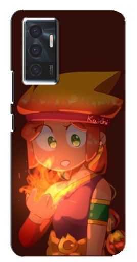 Чехол с картинкой "Amber с огнем" для Vivo V23e