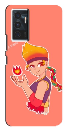 Силиконовый чехол с изображением "Amber с огоньком" для Vivo V23e
