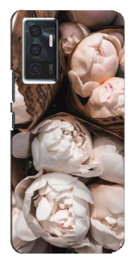 Чехол с печатью "Букет пионов" для Vivo V23e