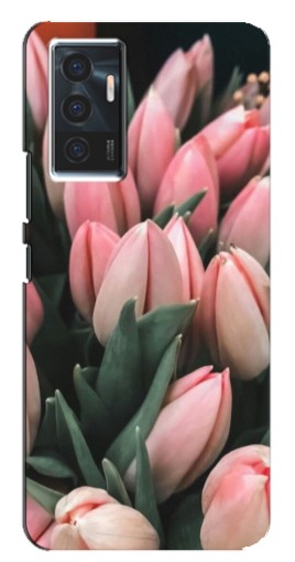 Чехол с принтом "Букет тюльпанов" для Vivo V23e