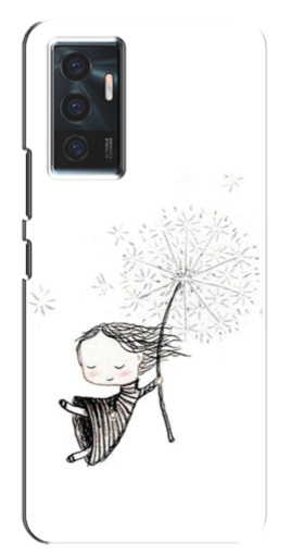 Чехол с картинкой "Девочка с одуванчиком" для Vivo V23e