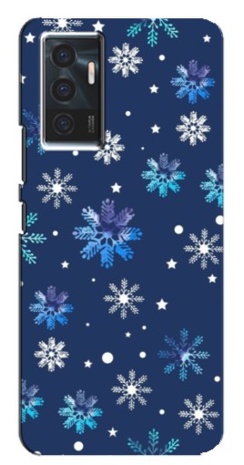 Чехол с принтом "Фон с снежинками" для Vivo V23e