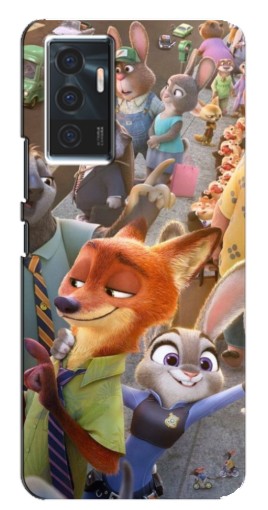 Чехол с печатью "Герои Зверополис" для Vivo V23e