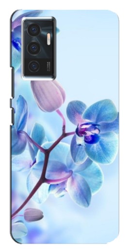 Силиконовый чехол с изображением "Голубые орхидеи" для Vivo V23e