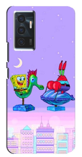 Чехол с печатью "Крабс и Спанч Боб" для Vivo V23e