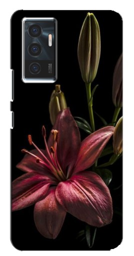 Силиконовый чехол с изображением "Красная лилия " для Vivo V23e