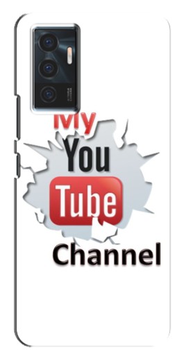 Чехол с печатью "My YouTube" для Vivo V23e