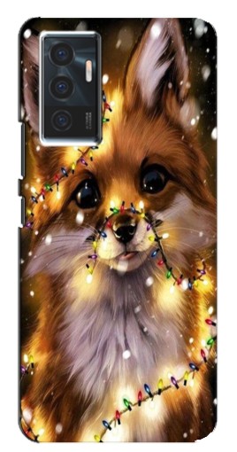 Чехол с принтом "Новогодний лесенок" для Vivo V23e