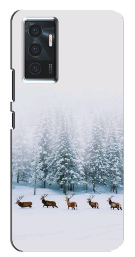 Чехол с печатью "Олени в лесу" для Vivo V23e
