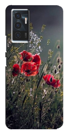 Чехол с принтом "Поле цветов" для Vivo V23e