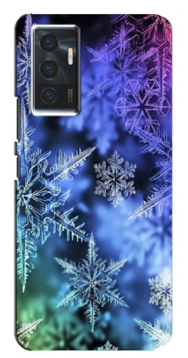 Чехол с принтом "Разноцветные снежинки" для Vivo V23e