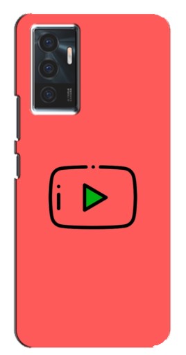 Чехол с печатью "Рисованная кнопка" для Vivo V23e