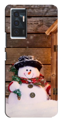 Чехол с принтом "Рождественский снеговик" для Vivo V23e