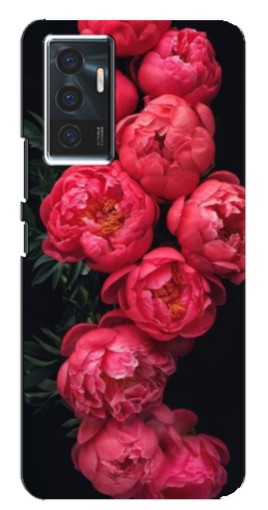 Чехол с принтом "Яркие пионы" для Vivo V23e