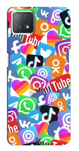 Чехол с печатью "Яркие иконки" для Oppo a73 (5G)