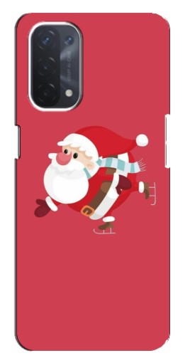 Чехол с принтом "Дед Мороз на коньках" для Oppo a74 (5G)