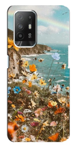 Чехол с картинкой "Яркие полевые цветы" для Oppo Reno 5z