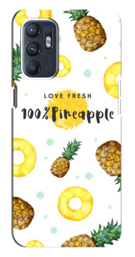 Силиконовый чехол с изображением "Любовь к ананасам" для Oppo Reno6 4G