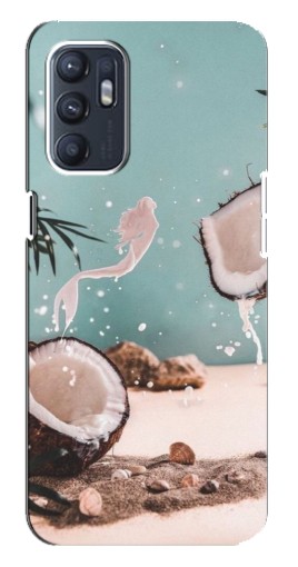 Чехол с картинкой "Половинки кокоса" для Oppo Reno6 4G